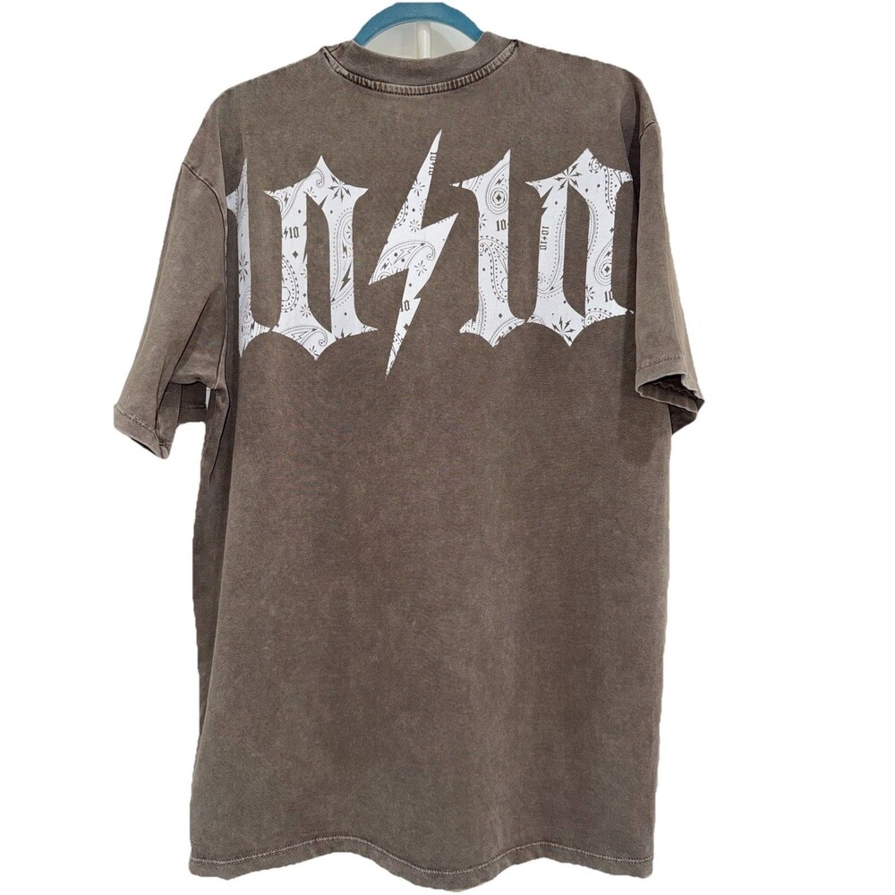 Vintage TENTEN Graphic T-Shirt Washed Distressed Oversized Streetwear Y2K Skater